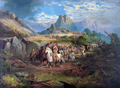 En el camino de guerra, pub. 1871 de John Mix Stanley